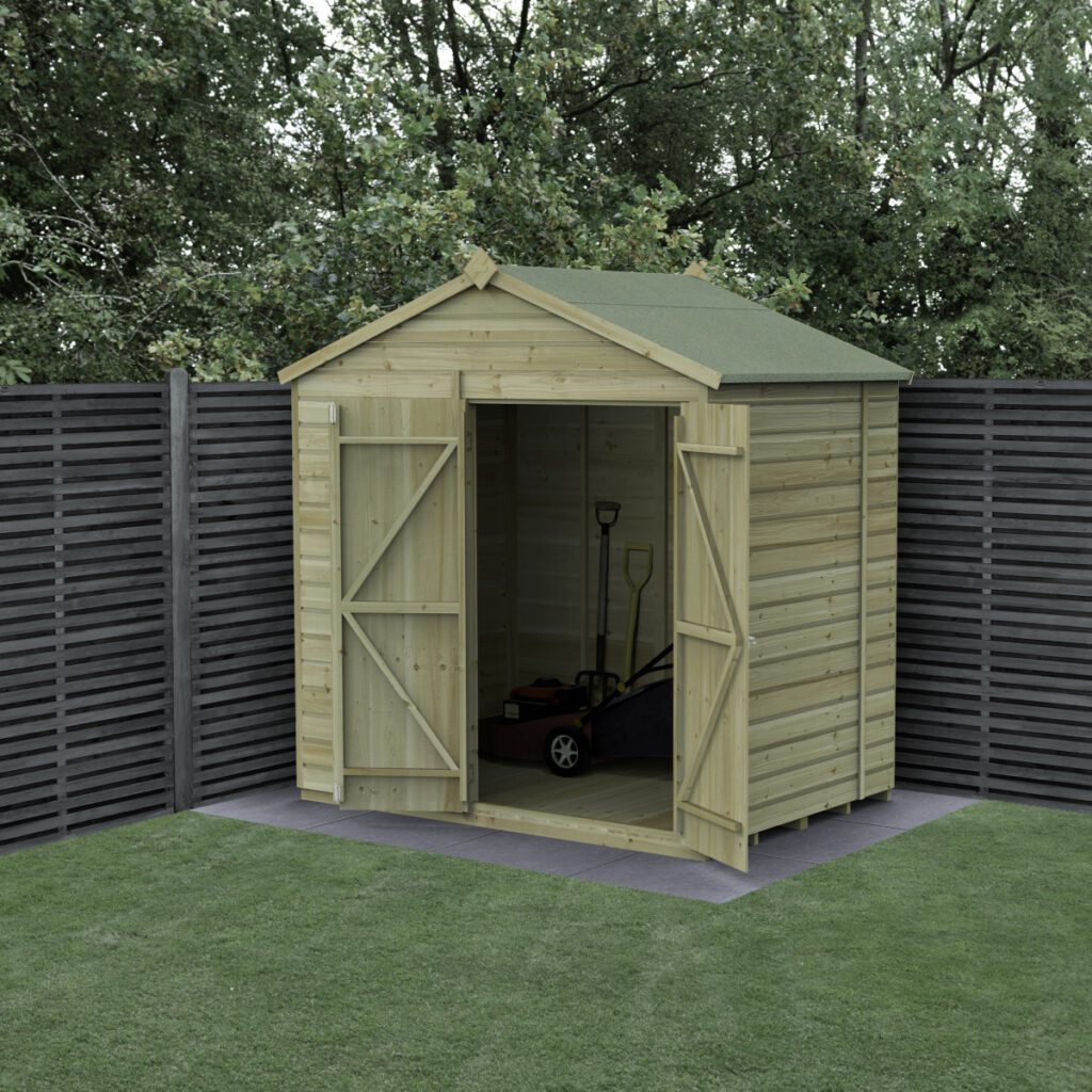 Beckwood 7×5 Apex Shed – No Windows – Double Door with Installation 5013053197226 2